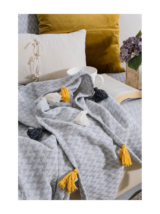 SteweHome Knitted Armchair Throw 170x200cm Beige