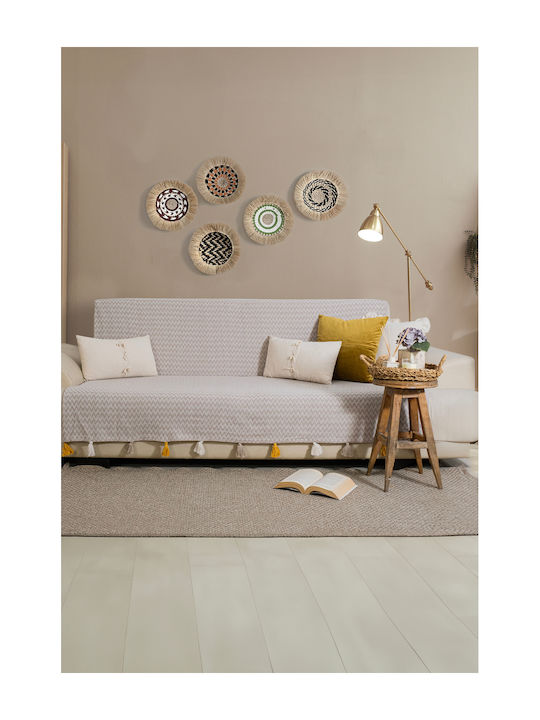 SteweHome Ριχτάρι Πολυθρόνας Πλεκτό 170x200εκ. Μπεζ