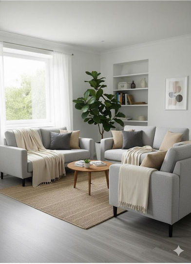 SteweHome Armchair Throw 180x215cm Beige