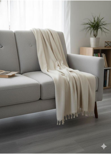 SteweHome Armchair Throw 180x215cm Beige