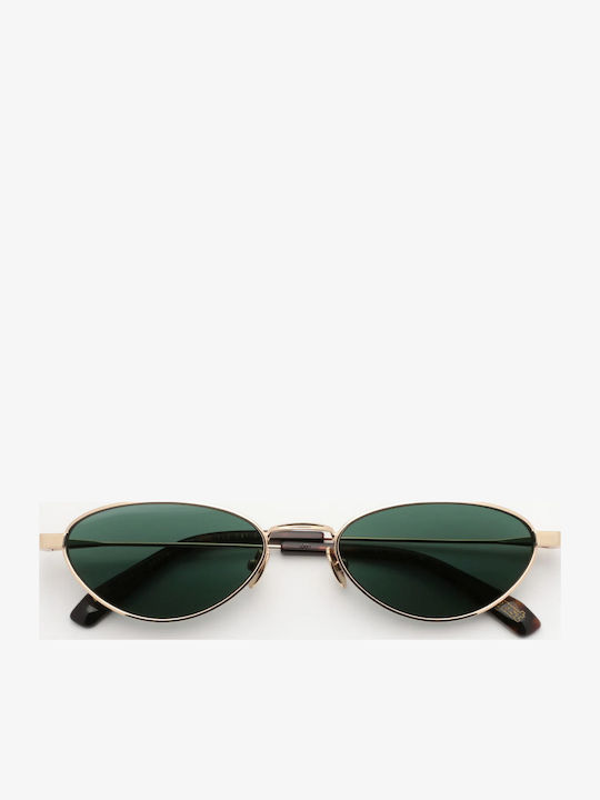 Gast Alba Unisex Ochelari De Soare Cu Ramă Metalică Auriu Și Lentilă Verde