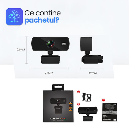 Web Camera 2K με Autofocus TN-034