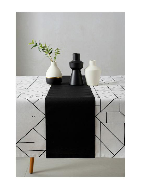 SteweHome Față De Masă Din In Neagră 150x50cm