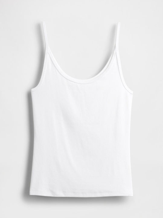 Women's Crop Top Cotton Sleeveless Fresh White