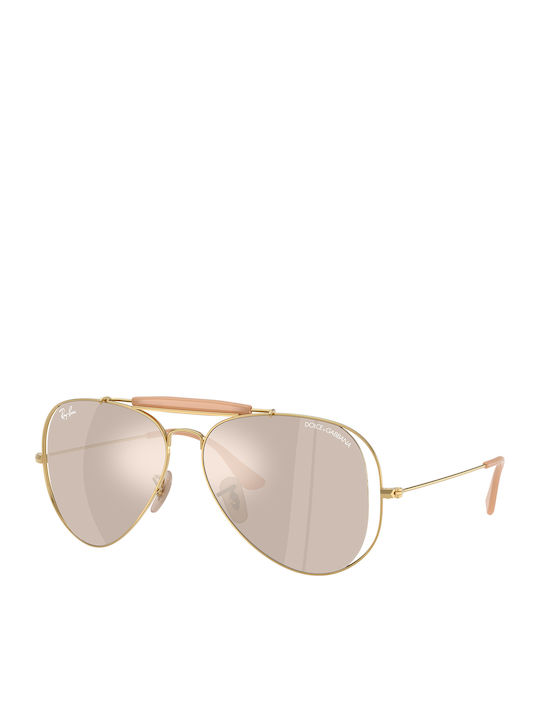Ray Ban Unisex Ochelari de soare cu Auriu Cadru și Aur Oglindă Lentilă RB3029M 001/0V