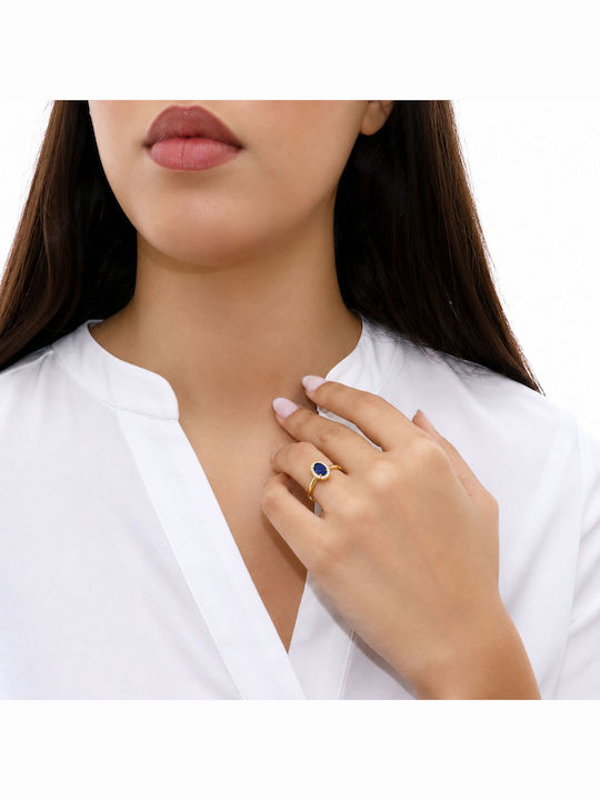 Damentagring mit Diamant aus 18K Gold
