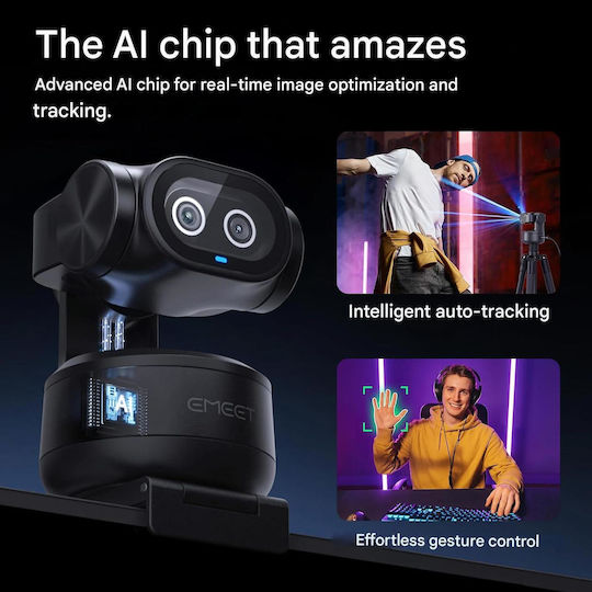 Emeet Pixy Dual AI Web Camera 4K 60FPS με Autofocus