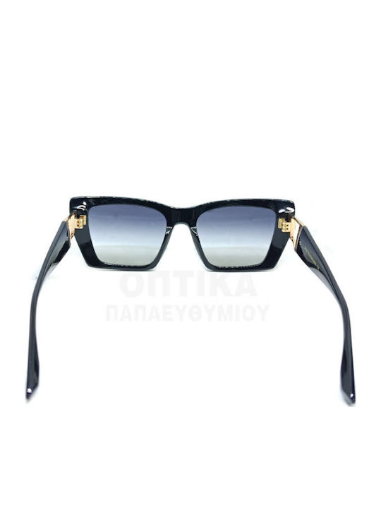 Ana Hickmann Women's Sunglasses with Black Plastic Frame and Gray Gradient Lens AH9395 A01