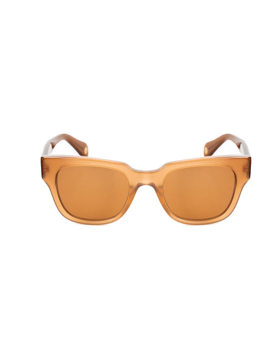 Belstaff Women's Sunglasses with Beige Plastic Frame and Brown Lens TALBROOK-S203
