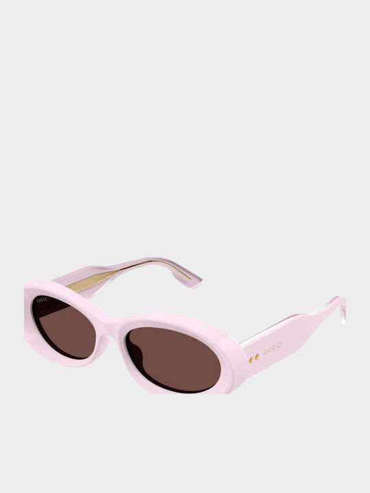 Gucci Damen Sonnenbrillen mit Rosa Kunststoff Gestell und Rosa Linse GG1527S 003