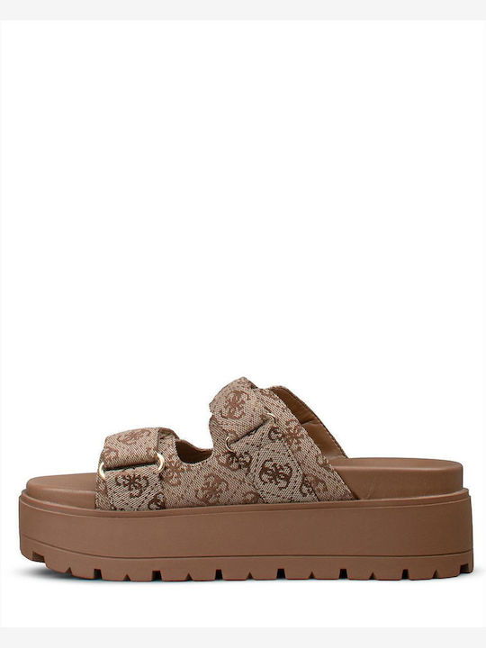 Sandale Flatforme Damă Maro