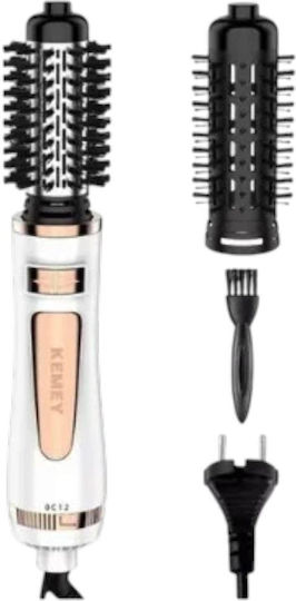 Kemei Ceramic Electric Hair Brush with Air for Hair Straightening and Curls 800W