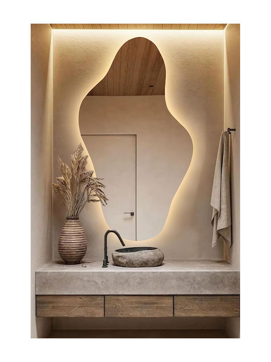 SteweHome Καθρέπτης Μπάνιου Led 30x60cm Λευκός