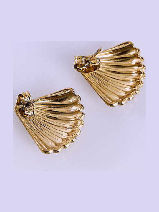 Celestino Women's Earrings Shell Steel Gold Tone