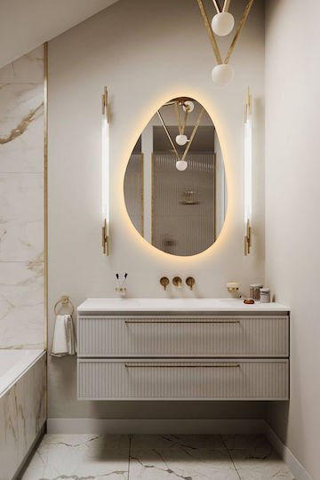 SteweHome Bathroom Mirror 35x55cm Yellow