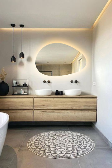 SteweHome Bathroom Mirror 35x55cm Yellow