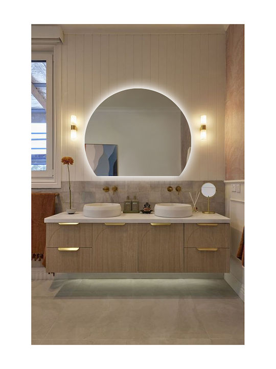 SteweHome Oglindă de Baie cu Lumini LED 55x60cm Alb