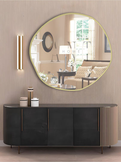 SteweHome STE-009710-V15422-130338 Badezimmerspiegel aus MDF 80x80cm Gold