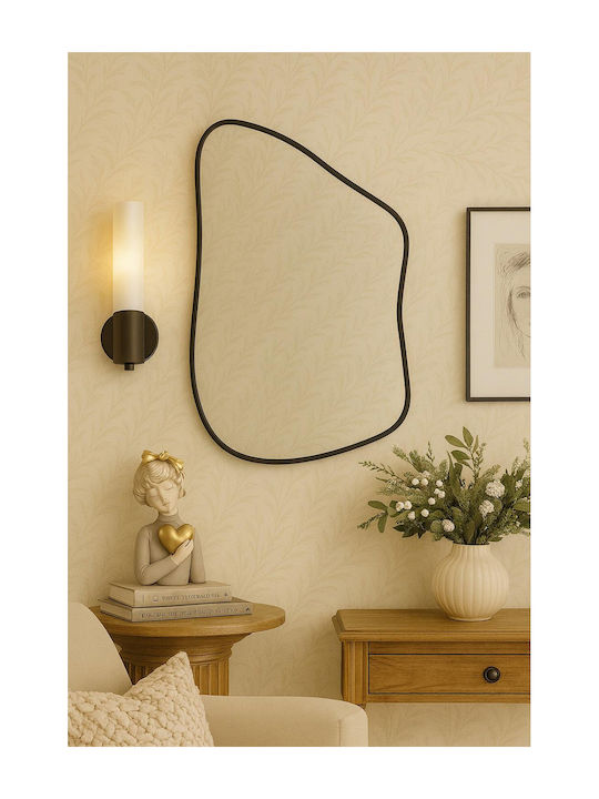 SteweHome Bathroom Mirror Made of Metal 90x105cm Silver