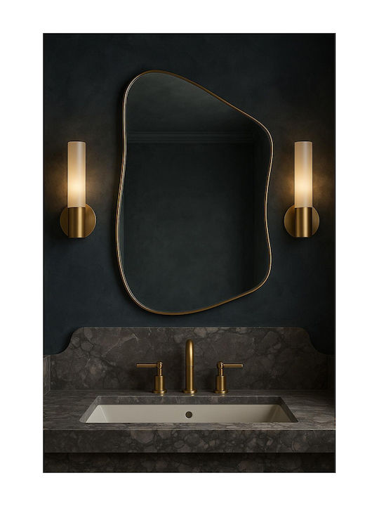 SteweHome Bathroom Mirror Made of Metal 90x105cm Silver