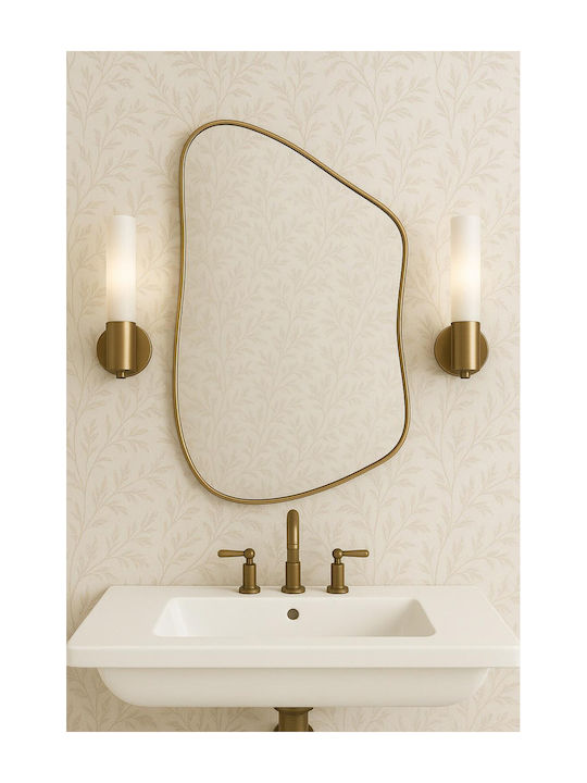 SteweHome Bathroom Mirror Made of Metal 80x100cm Silver