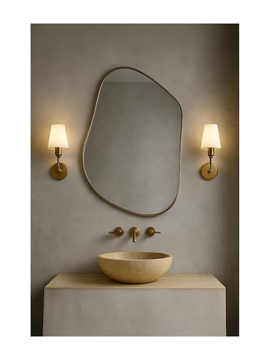 SteweHome Bathroom Mirror Made of Metal 80x100cm Silver
