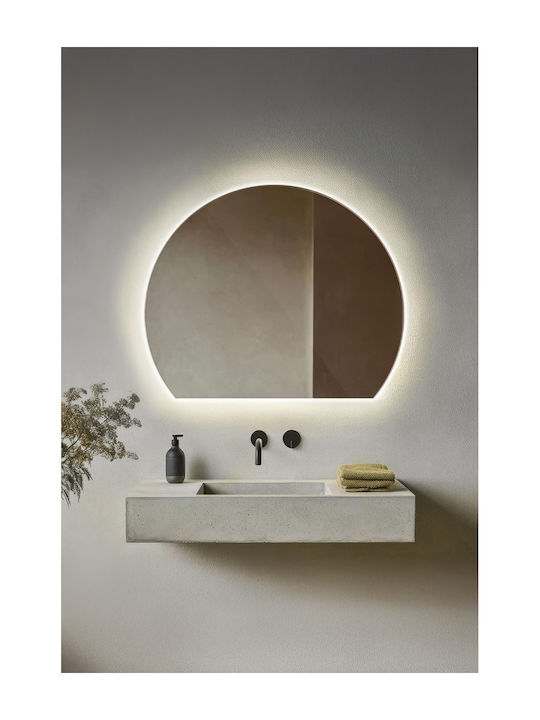 SteweHome Oglindă de Baie cu Lumini LED 55x60cm Galben