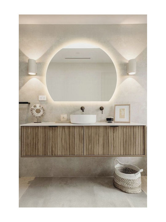 SteweHome Oglindă de Baie cu Lumini LED 55x60cm Galben