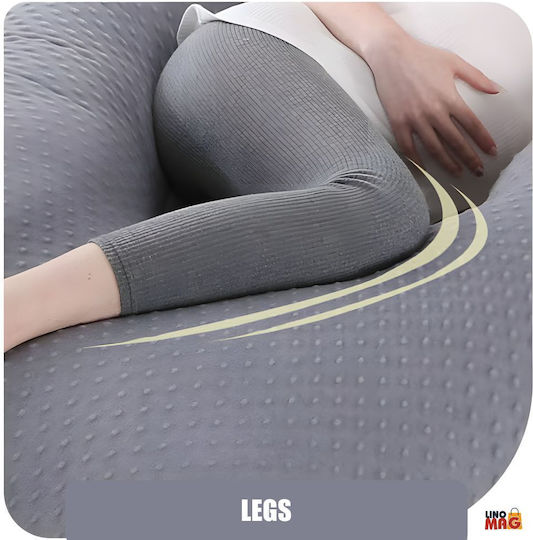 Linomag Stillkissen & Schwangerschaftskissen Grau 71cm