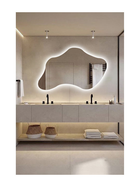 SteweHome Огледало за баня LED 55x90cm Бял