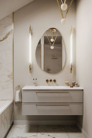SteweHome Badezimmerspiegel 50x75cm Weiß