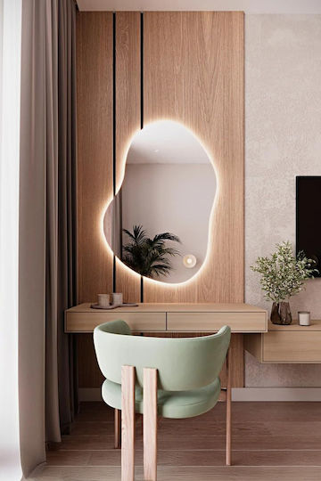 SteweHome STE-009784-V9445-129568 Огледало LED Touch от MDF 90x60cm Бял