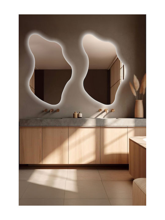 SteweHome Огледало За Баня Led 45x75cm Бял