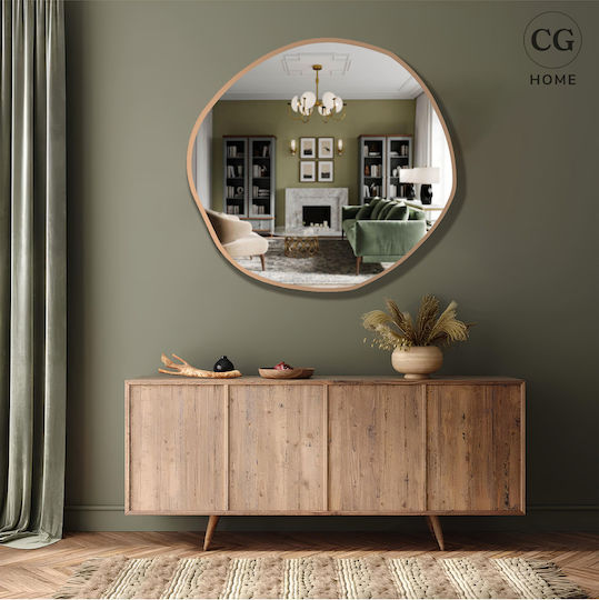 SteweHome MDF Badezimmerspiegel 70x70cm Gold