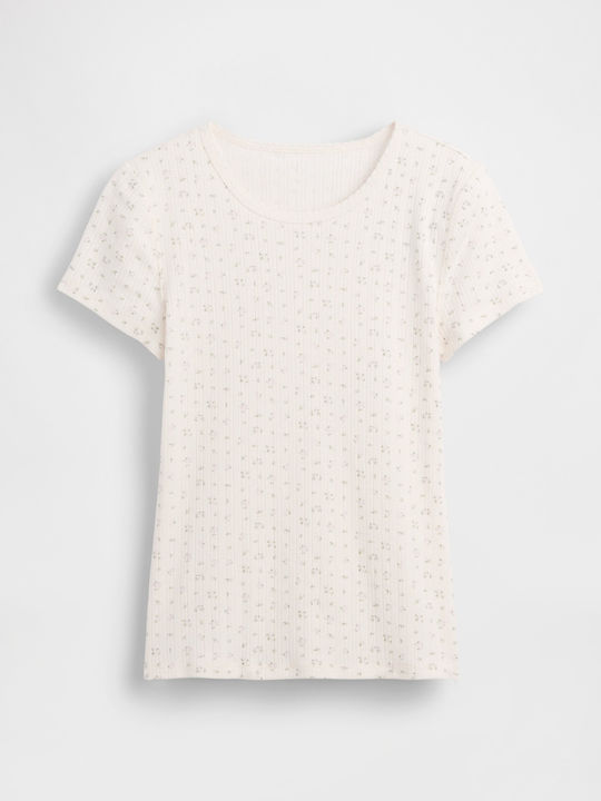 Γυναικείο Crop Top Βαμβακερό Floral White Floral Print