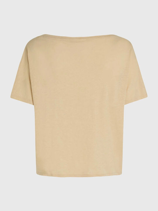 Γυναικείο Αθλητικό T-shirt Fast Drying Μπεζ