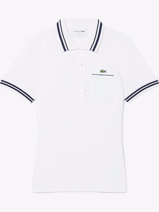 Women's Polo Short Sleeve Blouse White