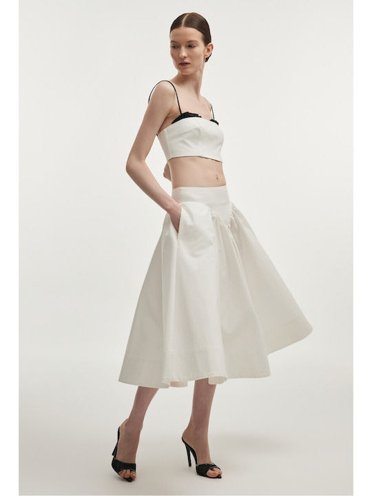 Γυναικείο Αθλητικό Crop Top Fast Drying Λευκό Μαύρο