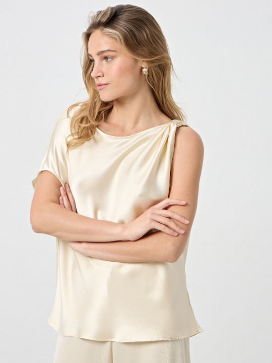 Damen Bluse Beige