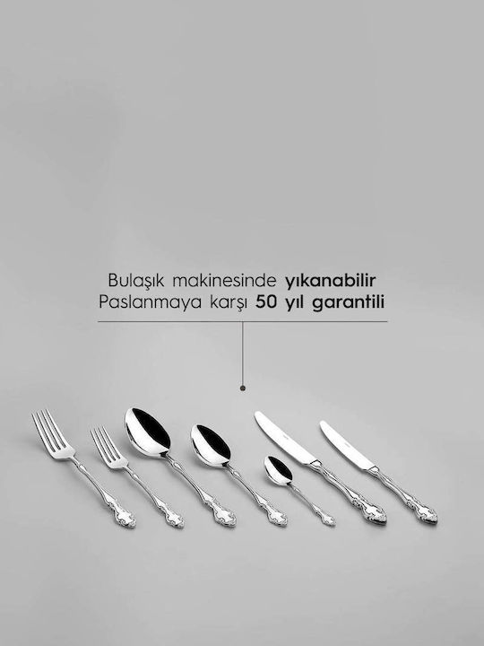 SteweHome Cutlery Set Stainless Steel Gray 84 Pieces