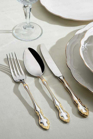 SteweHome Set De Tacâmuri Inoxidabile Aurii 89 Bucăți
