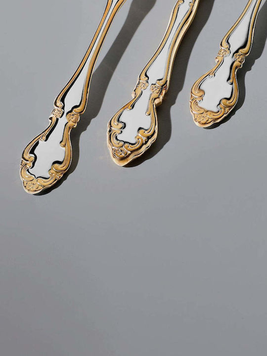 SteweHome Cutlery Set Stainless Steel Gold 89 Pieces