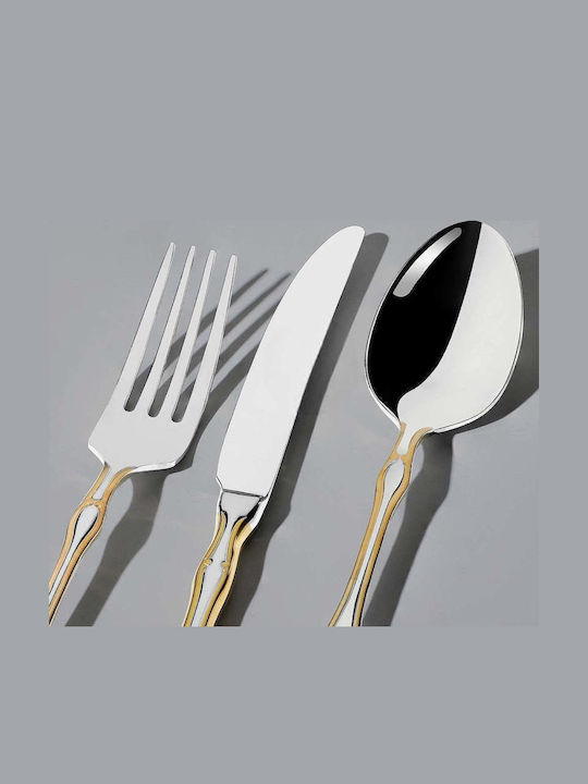 SteweHome Cutlery Set Stainless Steel Gold 89 Pieces