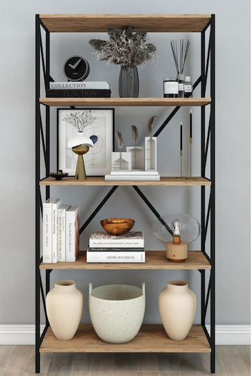 Bücherregal Beige 55x26x150cm