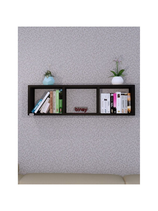 Wandregal Schwarz 90x17x21,5cm