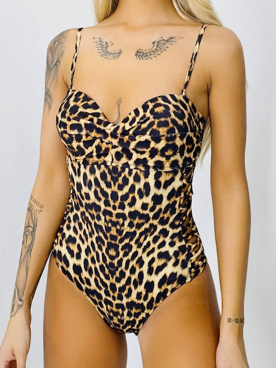Costum De Baie Întreg Animal Print Leopard Animal Print