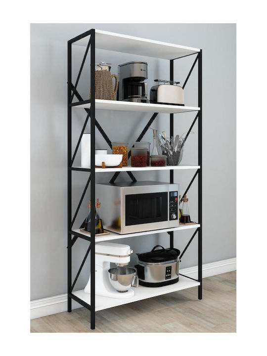 White Bookcase 70x34x180cm