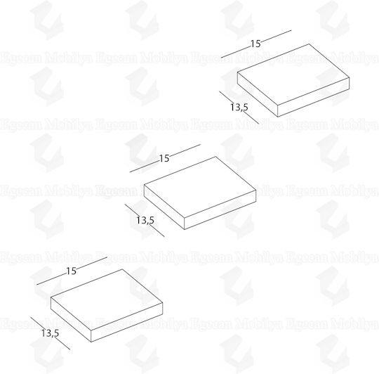 Wall Shelf 15x13.5x18cm