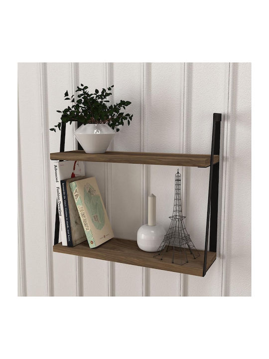 Wall Shelf Walnut 45.4x14.5x40.2cm