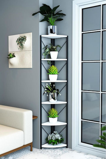Ecke Bücherregal Metallisch 46x30x177cm